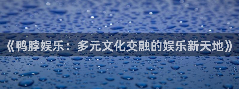 u8国际登录网址：《鸭脖娱乐：多元文化交融的娱乐新天地》